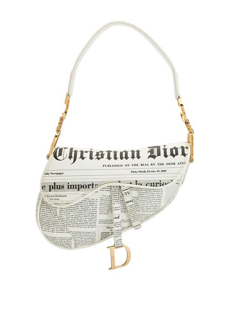 dior newspaper saddle|authentic dior saddle bag.